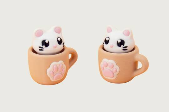 KEDİLİ KUPA ANAHTARLIK